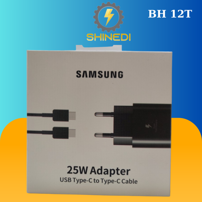 Sạc và cable adapter Samsung Pure 25W SHINEDI, sạc nhanh mọi loại điện thoại 5v2a, ac 240V không cấp nhiệt