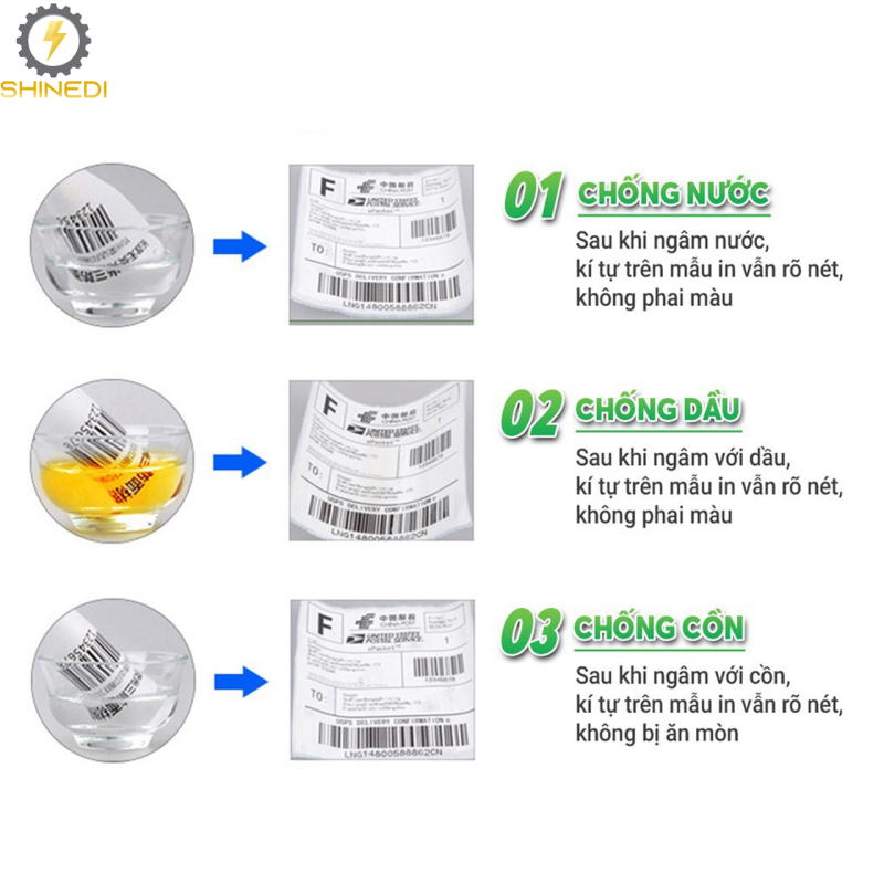 Giấy in nhiệt A6 SHINEDI 1 tệp 500 tờ 