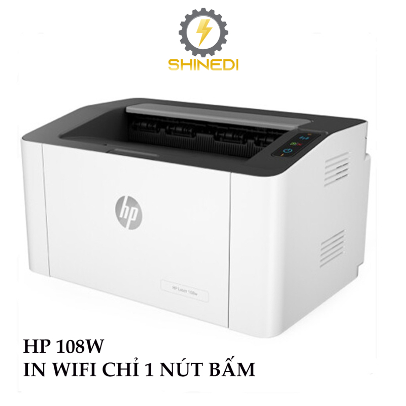 Máy in A4 wifi hp108w kết nối điện thoại, laptop,pc...