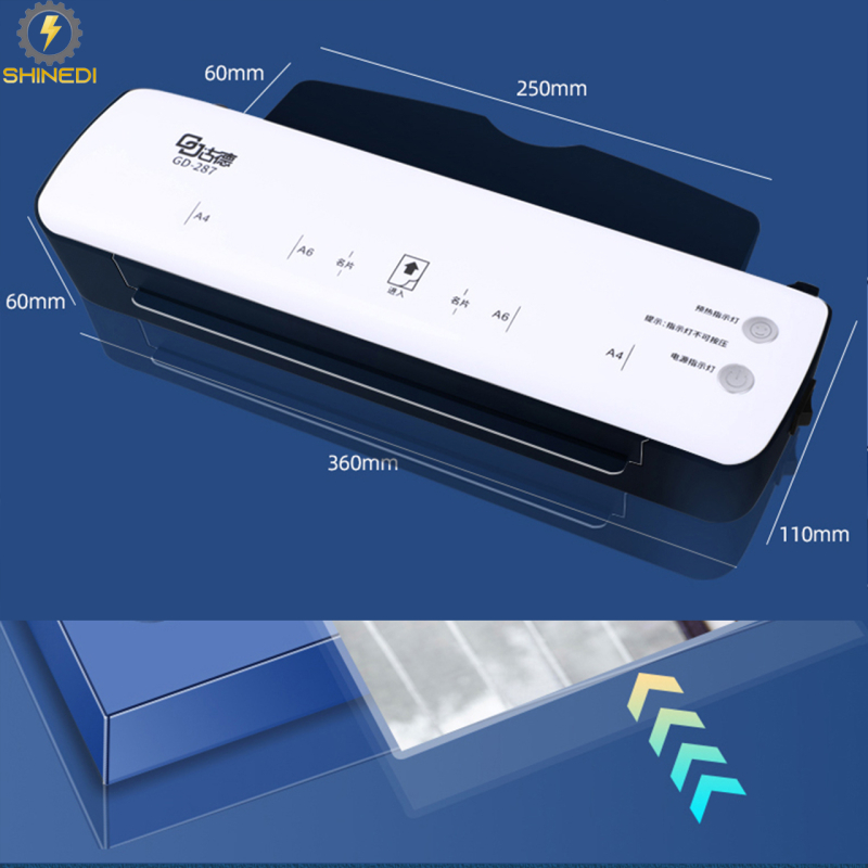 Máy ép Plastic khổ A4 GD287 SHINEDI ép ảnh và giấy tờ siêu nhanh