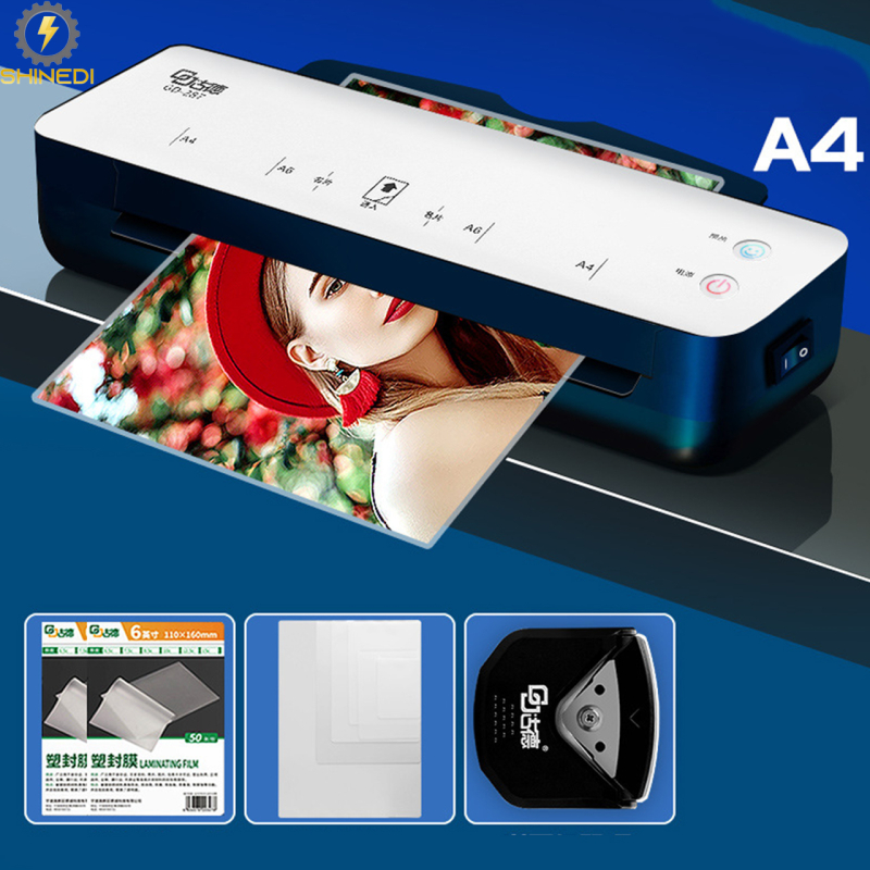 Máy ép Plastic khổ A4 GD287 SHINEDI ép ảnh và giấy tờ siêu nhanh