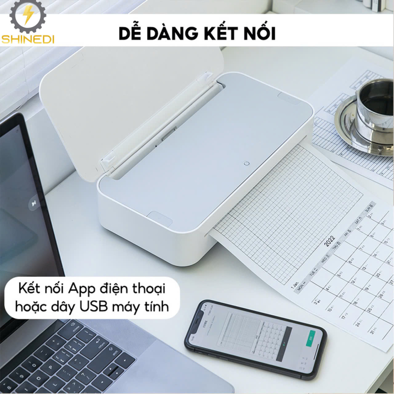 Máy in A4 mini wifi bluetooth GT1 SHINEDI