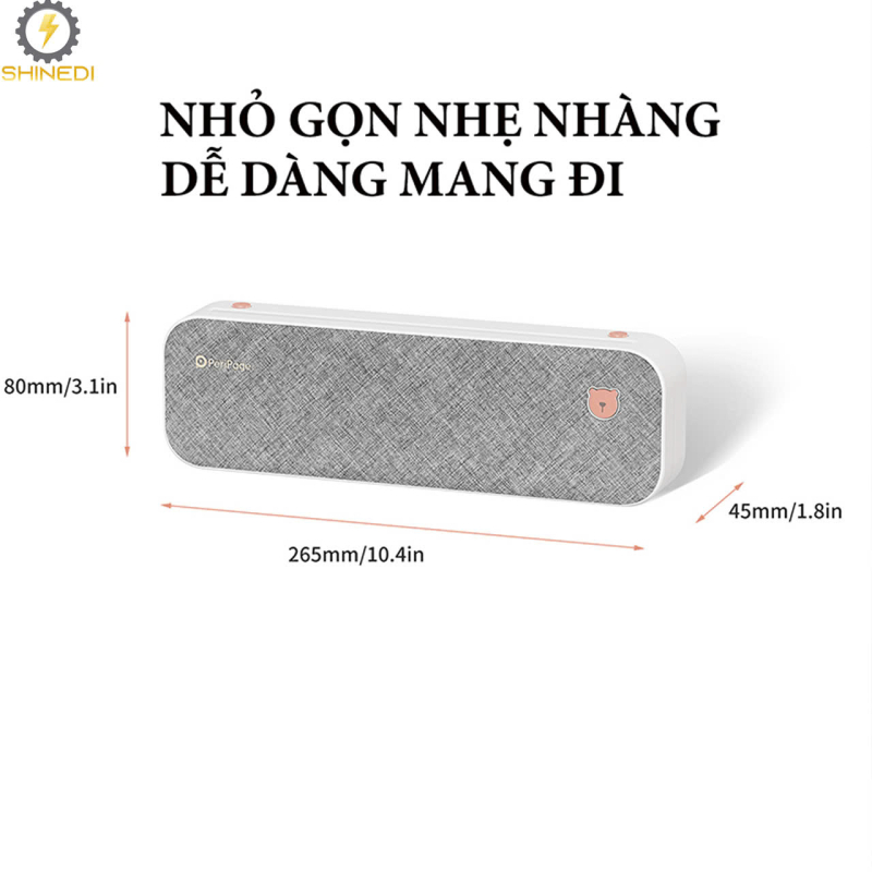 MÁY IN NHIỆT PERIPAGE A40 kết nối bluetooth sạc pin như điện thoại